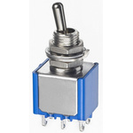 APEM Toggle Switch, Panel Mount, On-On, DPDT, Solder Lug Terminal, 30V dc