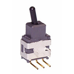 NKK Switches Toggle Switch, Through Hole Mount, On-On, SPDT, PC Terminal Terminal, 28V ac/dc