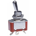 NKK Switches Toggle Switch, Panel Mount, (On)-Off-(On), SPDT, Solder Terminal, 30 V dc, 125V ac
