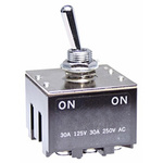 NKK Switches Toggle Switch, Panel Mount, On-On, 3PDT, Screw Terminal, 30 V dc, 125V ac