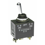 NKK Switches Toggle Switch, Panel Mount, (On)-Off-(On), SPDT, Screw Terminal, 30 V dc, 250V ac