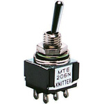 KNITTER-SWITCH Toggle Switch, Panel Mount, On-Off-On, DPDT, Solder Terminal