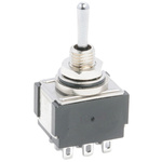 KNITTER-SWITCH Toggle Switch, Panel Mount, On-Off-On, 3PDT, Solder Terminal, 30 V dc, 125V ac