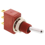 C & K Toggle Switch, Panel Mount, On-On, SPDT, Solder Terminal