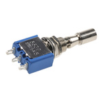 APEM Toggle Switch, Panel Mount, On-Off-On, SPDT, Solder Terminal