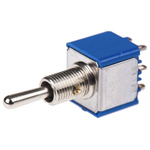 APEM Toggle Switch, Panel Mount, On-Off-On, DPST, Solder Terminal