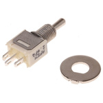 APEM Toggle Switch, Panel Mount, On-Off-On, SPST, Solder Terminal