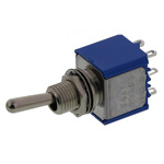 APEM Toggle Switch, Panel Mount, On-(On), DPST, Solder Terminal