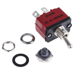 APEM Toggle Switch, Panel Mount, On-Off, SPST, Tab Terminal, 28V dc