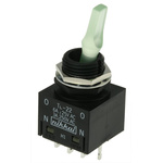 NKK Switches Toggle Switch, Panel Mount, On-On, DPDT, Solder Terminal
