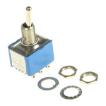 APEM Toggle Switch, Panel Mount, On-On, 3PDT, Solder Lug Terminal, 20V ac/dc