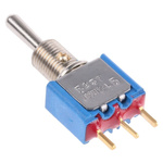 APEM Toggle Switch, PCB Mount, (On)-Off-(On), SPST, PC Terminal Terminal, 20V ac/dc