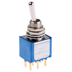 APEM Toggle Switch, PCB Mount, On-On, DPST, PC Terminal Terminal, 20V ac/dc