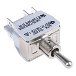 APEM Toggle Switch, Panel Mount, (On)-Off-(On), DPST, Solder Lug Terminal, 250V ac