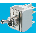 APEM Toggle Switch, Panel Mount, On-Off-(On), DPST, Solder Lug Terminal, 250V ac