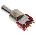 TE Connectivity Toggle Switch, Panel Mount, On-Off-(On), SPST, Solder Terminal