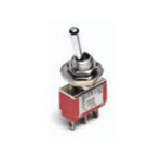 TE Connectivity Toggle Switch, PCB Mount, On-Off-On, SPDT, Through Hole Terminal, 120 V ac, 28V dc