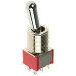 TE Connectivity Toggle Switch, Panel Mount, On-(On), DPDT, Solder Terminal