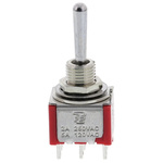 TE Connectivity Toggle Switch, PCB Mount, On-On-On, DPDT, Solder Terminal, 120V