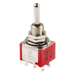 TE Connectivity Toggle Switch, Panel Mount, On-On-On, DP3T, Solder Terminal, 120V