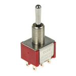 TE Connectivity Toggle Switch, Panel Mount, (On)-On-(On), DP3T, Solder Terminal, 120 ac/dc, 28V ac/dc