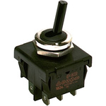 Marquardt Toggle Switch, Panel Mount, On-Off, DPDT, Tab Terminal