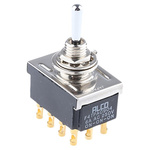 TE Connectivity Toggle Switch, Panel Mount, On-On-On, 4PDT, Solder Terminal, 125V