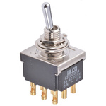 TE Connectivity Toggle Switch, Panel Mount, On-On, 3PDT, Solder Terminal, 125V