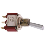 C & K Toggle Switch, PCB Mount, On-(On), SPDT, Solder Terminal