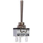 Apem Toggle Switch, Panel Mount, (On)-Off-(On), SPDT, Solder Terminal