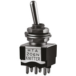 KNITTER-SWITCH Toggle Switch, Panel Mount, On-(On), DPDT, Solder Terminal