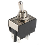 Arcolectric (Bulgin) Ltd Toggle Switch, Panel Mount, On-Off, DPST, Tab Terminal
