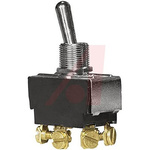 Carling Technologies Toggle Switch, Panel Mount, On-Off-On, DPDT, Screw Terminal, 250V ac