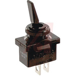 Carling Technologies Toggle Switch, Panel Mount, On-Off, SPST, Solder Lug Terminal, 250V ac
