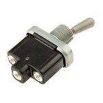 Otto Toggle Switch, Panel Mount, (On)-Off, DPST, Screw Terminal, 28 V dc, 115V ac