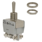 APEM Toggle Switch, Panel Mount, (On)-Off-(On), DPDT, Screw Terminal, 400V ac