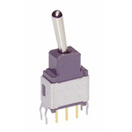 NKK Switches Toggle Switch, Through Hole Mount, On-On, SPDT, PC Terminal Terminal, 28V ac/dc