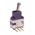 NKK Switches Toggle Switch, Through Hole Mount, On-On, SPDT, PC Terminal Terminal, 28V ac/dc