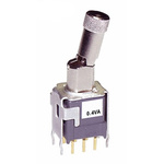 NKK Switches Toggle Switch, PCB Mount, On-(On), DPDT, Through Hole Terminal, 28V ac/dc