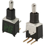 APEM Toggle Switch, PCB Mount, On-(On), SPST, Through Hole Terminal