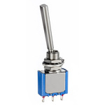 APEM Toggle Switch, Panel Mount, (On)-Off-(On), SPDT, Solder Lug Terminal, 30 V dc, 125V ac