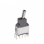NKK Switches Toggle Switch, Through Hole Mount, On-Off-On, SPDT, PC Terminal Terminal, 28V ac/dc