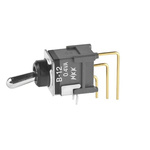NKK Switches Toggle Switch, PCB Mount, On-(On), SPDT, Through Hole Terminal, 28V ac/dc