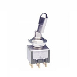 NKK Switches Toggle Switch, Panel Mount, On-(On), DPDT, Solder Terminal, 28V ac/dc