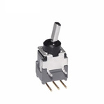 NKK Switches Toggle Switch, PCB Mount, On-Off-On, SPDT, Through Hole Terminal, 28V ac/dc