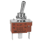 NKK Switches Toggle Switch, Panel Mount, On-(On), SPDT, Tab Terminal, 125V ac