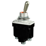 Honeywell Toggle Switch, Bushing Mount, On-Off-(On), SPDT, Screw Terminal, 125V ac