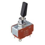 NKK Switches Toggle Switch, Panel Mount, On-Off, DPST, Solder Lug Terminal, 30 V dc, 125V ac