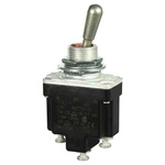 Honeywell Toggle Switch, Bushing Mount, On-Off-On, SPDT, Solder Terminal, 125V ac