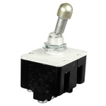 Honeywell Toggle Switch, Bushing Mount, On-Off, 4PDT, Screw Terminal, 125V ac